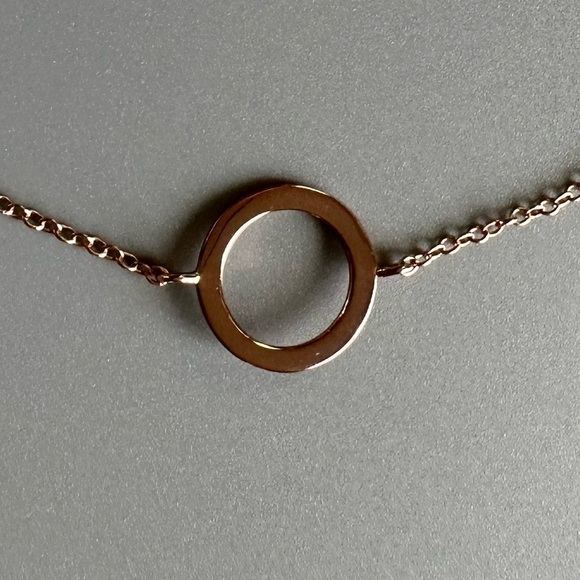 Rose Gold Dainty Round Bracelet - Picture 9 of 11